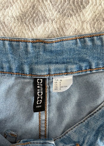 H&M Kadın Mavi Denim Midi Şort