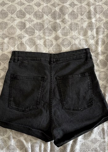 40 Beden siyah Renk Siyah Mini Denim Kadın Şort