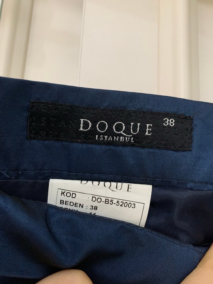 Mavi Parlak Uzun Piliseli Kadın Etek - Görsel 3