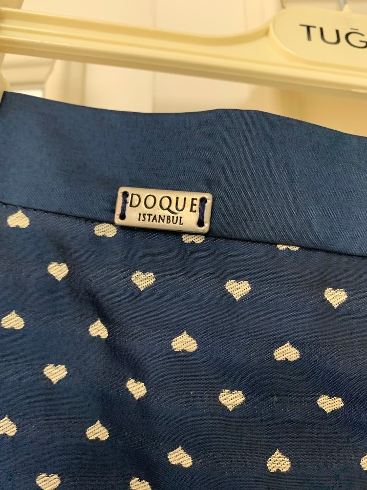 Mavi Parlak Uzun Piliseli Kadın Etek - Görsel 2