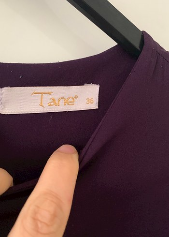 Uzun Kollu Mor Kadın Elbise - Görsel 3