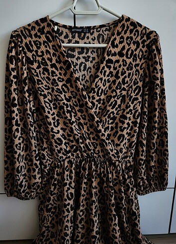 Leoparlı kısa elbise 
