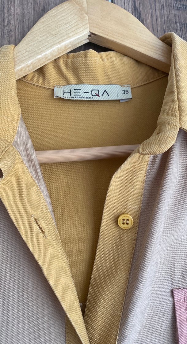 Renkli Bol Kesim Kadın Keten Tunik - Görsel 2