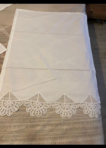 Dantel Detaylı Beyaz Keten Peçeteler - Görsel 5