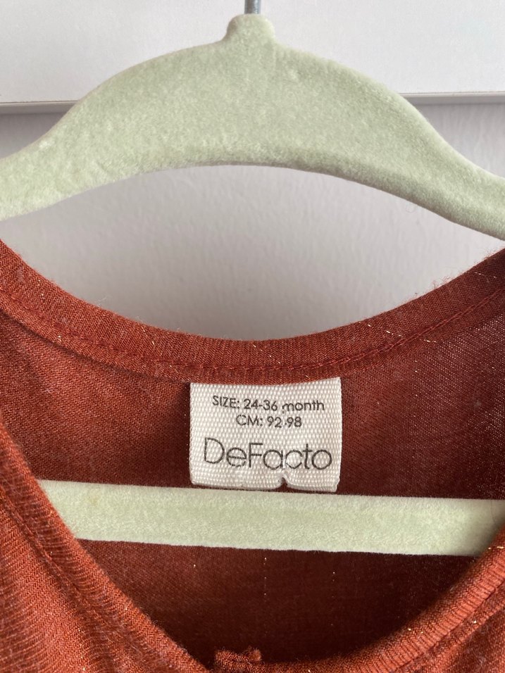 Kahverengi Keten Bohem Kız Elbisesi - Görsel 3