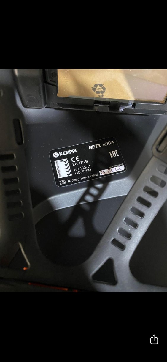 Kemppi Siyah Biker Kaynakçı Maskesi Beta E90A - Görsel 4