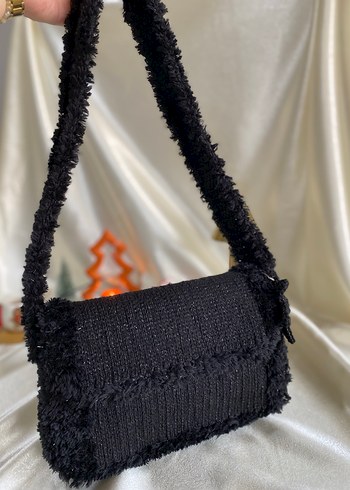 El yapımı tığ işi kanvas çanta - Görsel 2