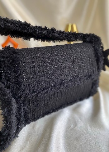 El yapımı tığ işi kanvas çanta - Görsel 3