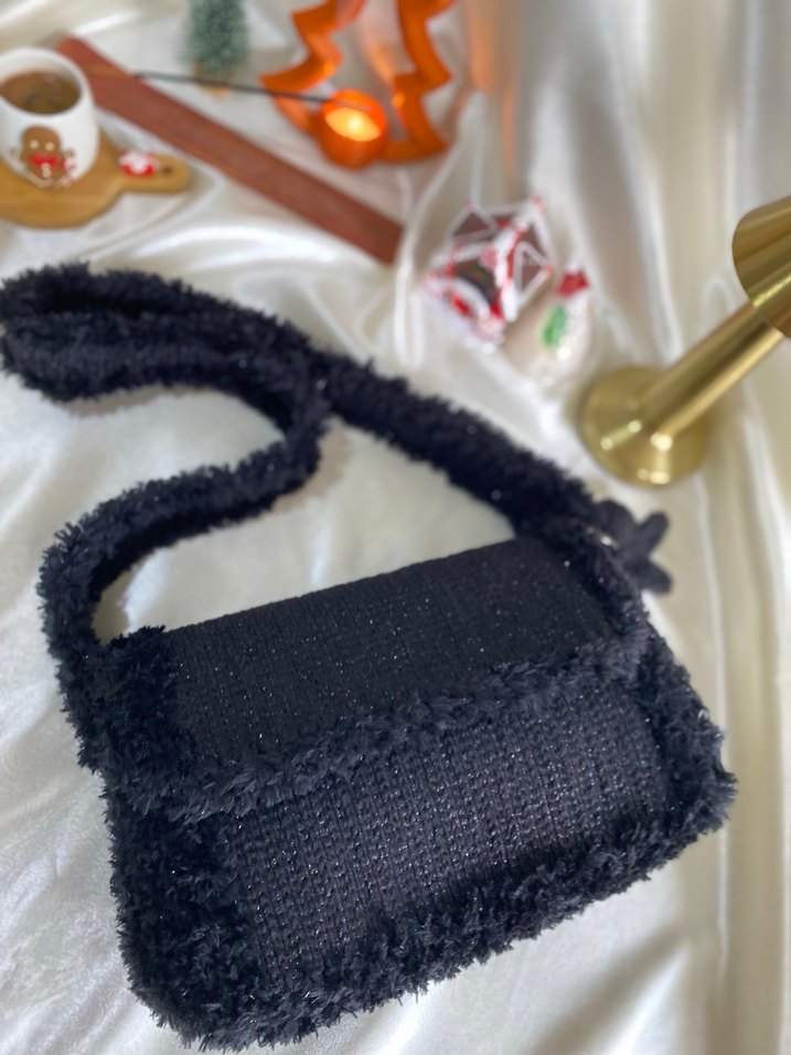 El yapımı tığ işi kanvas çanta - Görsel 4