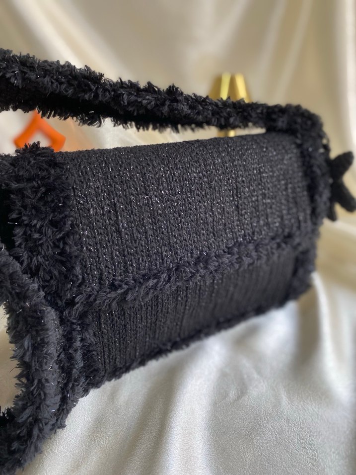 El yapımı tığ işi kanvas çanta - Görsel 3