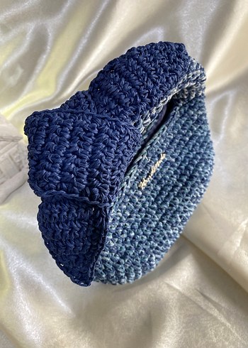 El yapımı Mavi Örgü jodie mini bag - Görsel 3