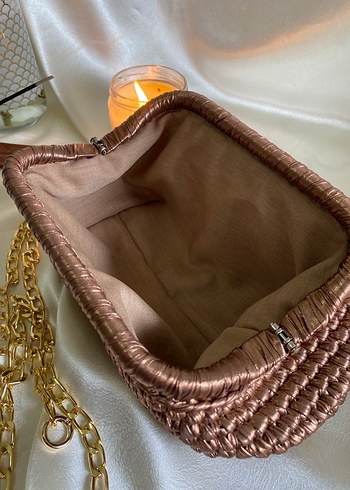 El yapımı Deri ip  Clutch Çanta - Görsel 6