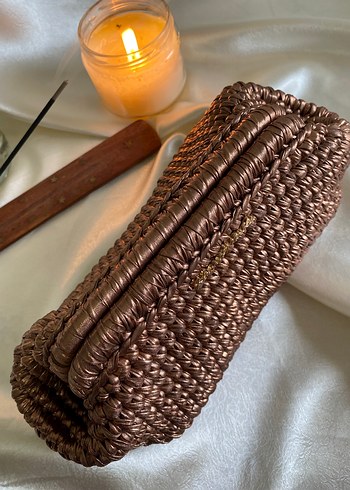 El yapımı Deri ip  Clutch Çanta - Görsel 5