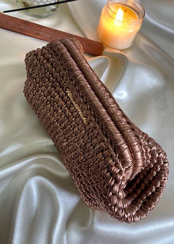 El yapımı Deri ip  Clutch Çanta - Görsel 3