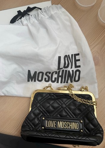 Love Moschino Klasik Siyah Deri Çanta