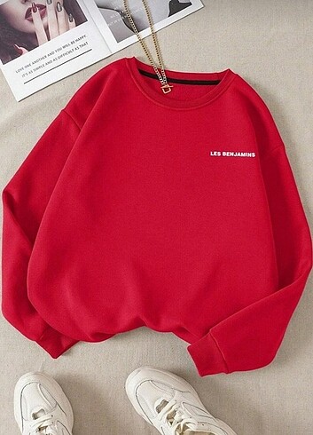 Unisex Kadın/Erkek Renkli Oversize Bisiklet Yaka Pamuklu Sweat