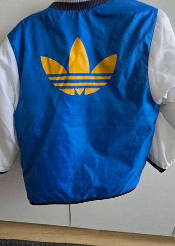 Mavi Beyaz Fermuarlı Erkek Çocuk Ceket - Görsel 3