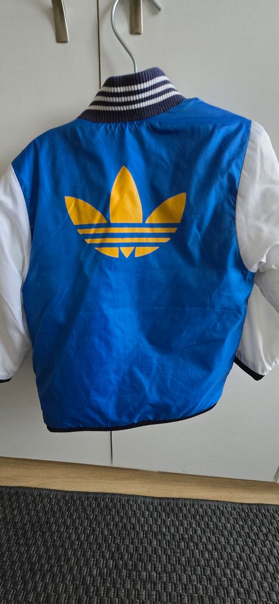 Mavi Beyaz Fermuarlı Erkek Çocuk Ceket - Görsel 3