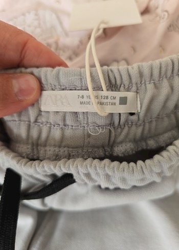 Gri Pamuklu Şort Siyah Fermuar Detaylı - Görsel 2