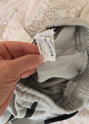 Gri Pamuklu Şort Siyah Fermuar Detaylı - Görsel 4