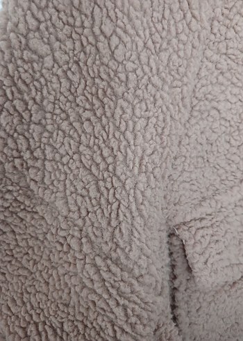 Kahverengi Peluş Kadın Kısa Ceket - Görsel 4