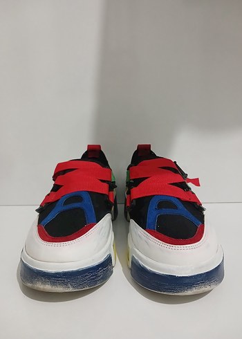 Renkli Kadın Spor Ayakkabı Velcro Bağcıklı - Görsel 2