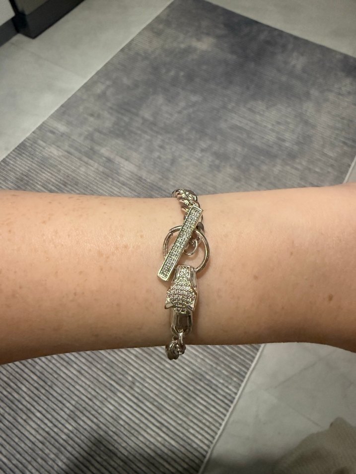 Kaplan Desenli Zincir Detaylı Kadın El Zinciri - Görsel 3