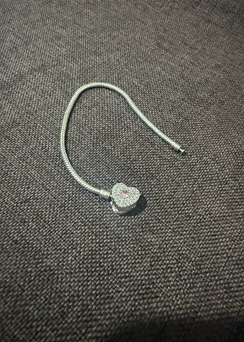  Beden Gri Zincir Detaylı Kadın charm Bileklik