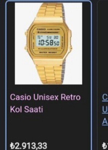 Unisex Casio kol saati