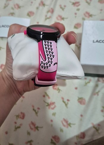  Beden pembe Renk Pembe Lacoste Kadın Spor Saat