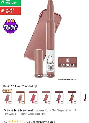 Maybelline kalemi ruj