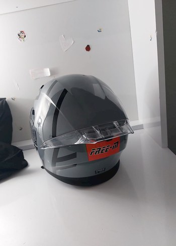 Gri Camlı Biker Motosiklet Kaskı - Görsel 4