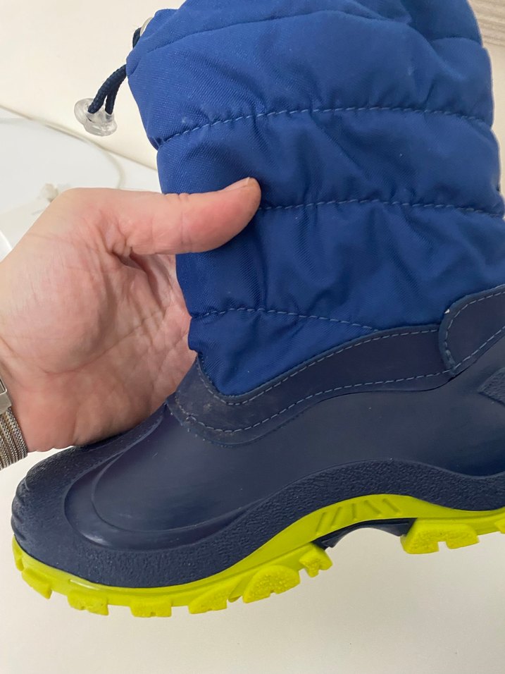 Mavi Erkek Çocuk Lastik Bot Velcro - Görsel 4