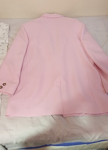 l Beden pembe Renk zara acik pembe blazer ceket