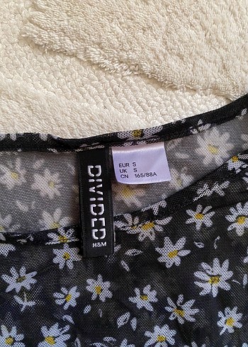 xs Beden h&m papatya desenli transparan bluz