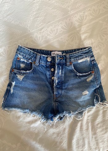Zara Eskitmeli Denim Şort