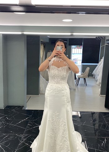 Straplez A Kesim Uzun Beyaz Gelinlik - Görsel 2