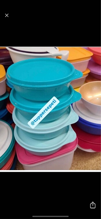 Tupperware şeker kap 300 ml 4lü