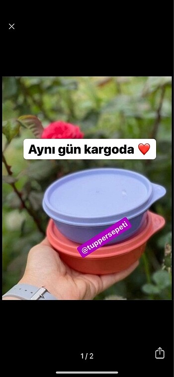 #Tupperware şeker 300ml (2li)