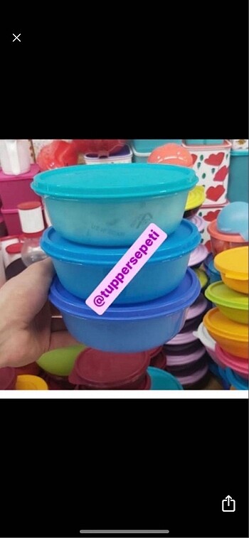 #Tupperware şekerpare 600ml 3lü