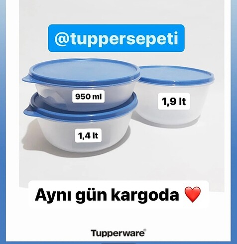 #Tupperware mucize set 3 lü
