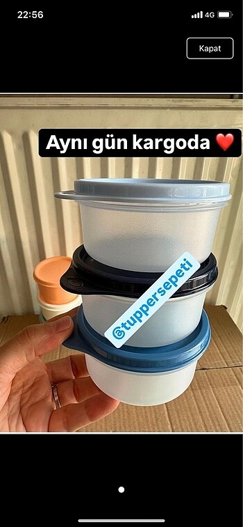 #Tupperware şeker 250 ml adet