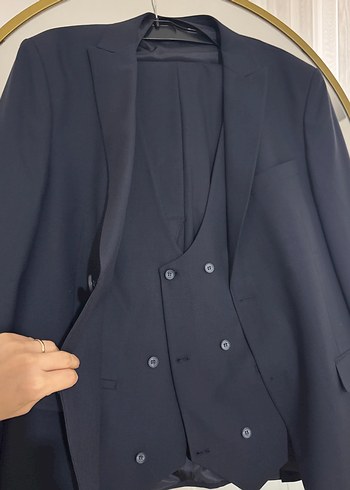 Lacivert takım Ceket,yelek,pantolon - Görsel 2