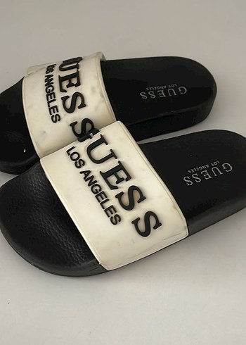 Guess Beyaz Terlik - Tokalı, Baskılı