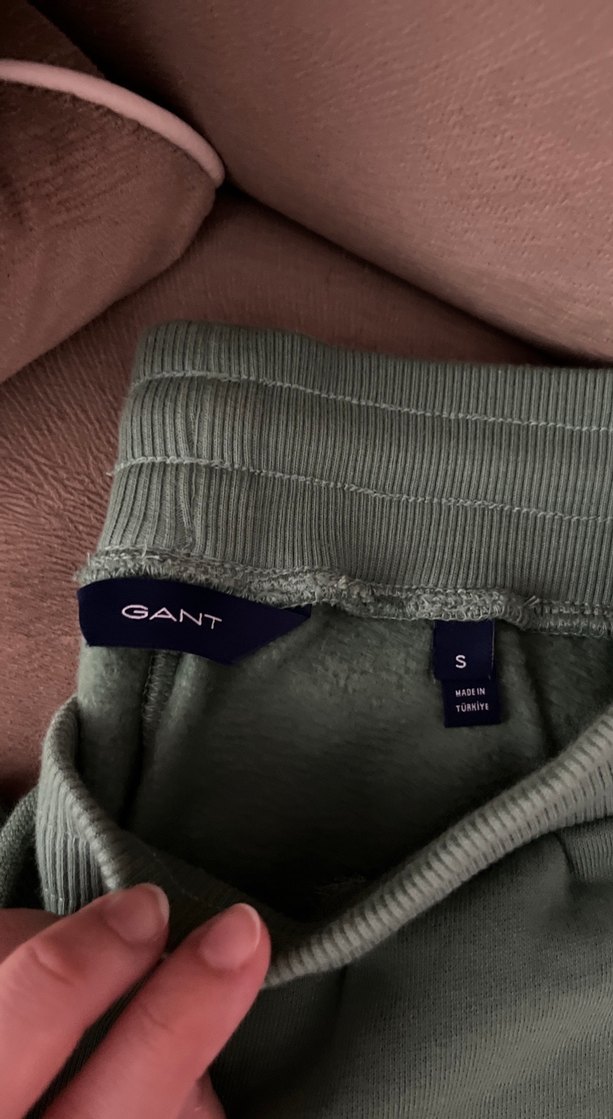 GANT Kadın Yeşil Süet Rahat Kesim Eşofman Altı - Görsel 2