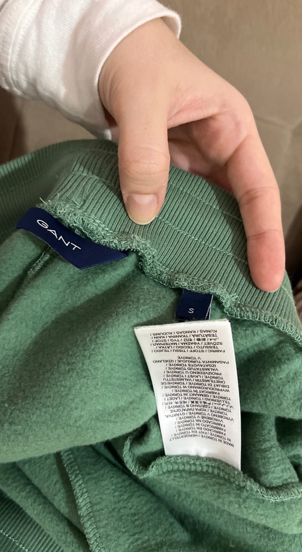 GANT Kadın Yeşil Süet Rahat Kesim Eşofman Altı - Görsel 4