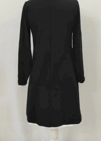 UZUN KOLLU YUVARLAK YAKA MİDİ İKİ İPLİK VİSKON ELBİSE - Görsel 7