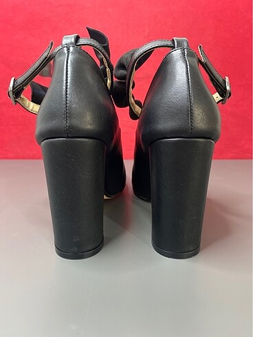 39 Beden siyah Renk Pembe Potin Kadın Siyah Topuklu GRD42-2904
