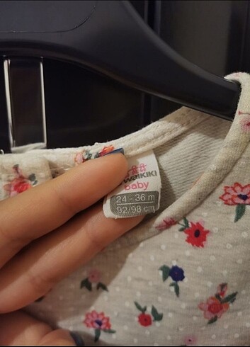 24-36 Ay Beden camel Renk Kız bebek elbisesi