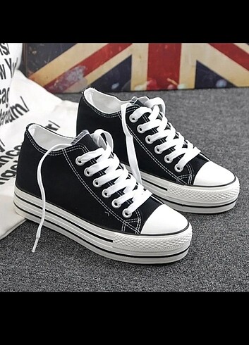 36 Beden siyah Renk Gizli topuk converse 